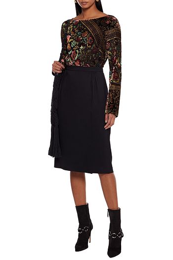 ETRO Pleated cady skirt