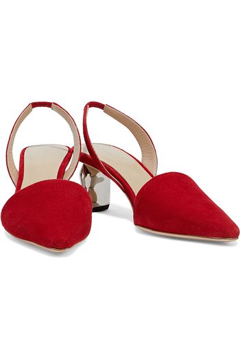 REJINA PYO Connie suede slingback pumps