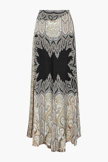 ETRO Printed silk-crepe maxi skirt