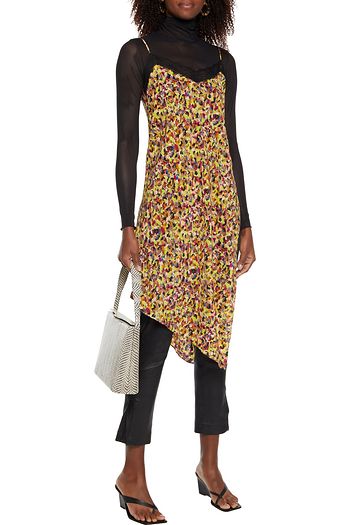 ETRO Lace-trimmed printed silk crepe de chine tunic