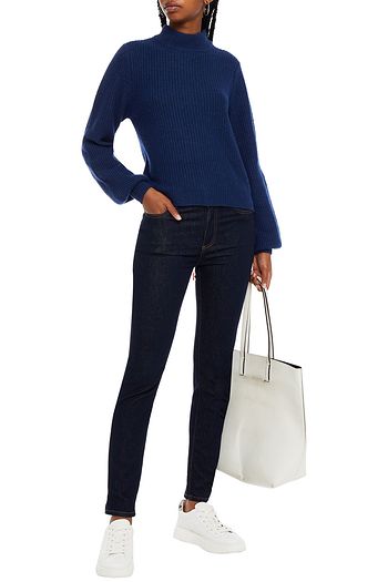 AUTUMN CASHMERE Ribbed-knit turtleneck sweater