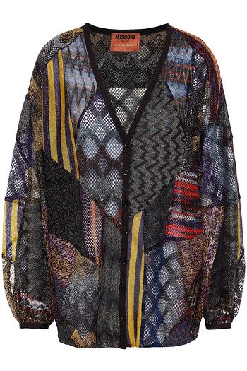 MISSONI Metallic crochet-knit cardigan