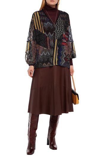MISSONI Metallic crochet-knit cardigan