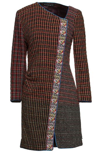 ETRO Embroidered wool-blend jacquard mini dress