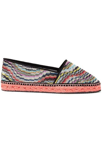 MISSONI Metallic crochet-knit espadrilles