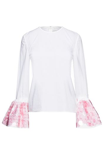 HUISHAN ZHANG Embellished cotton-poplin blouse