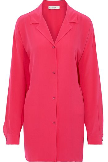 ETRO Oversized silk crepe de chine shirt
