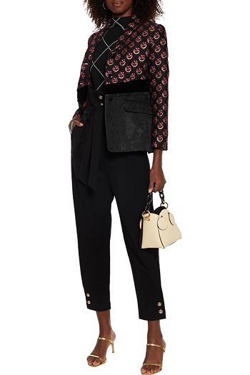 ETRO Velvet-paneled metallic-trimmed jacquard blazer