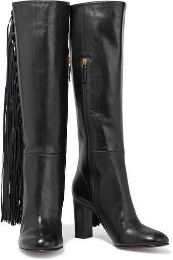 ETRO Fringed leather knee boots