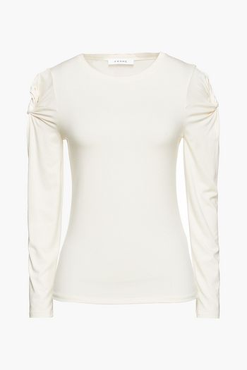 FRAME Twisted stretch-jersey top