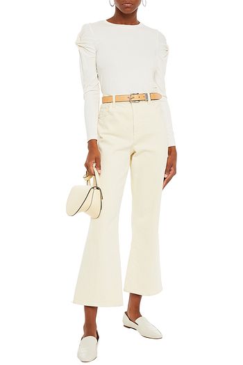 FRAME Twisted stretch-jersey top