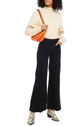 MOTHER Frayed high-rise flared jeans