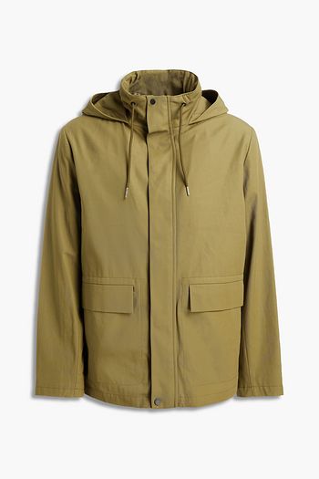 SANDRO Deck Kapuzenjacke aus Baumwoll-Gabardine
