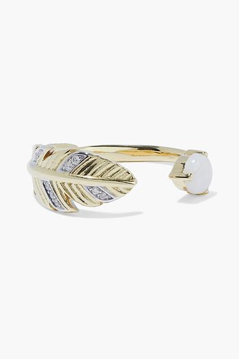 PAMELA LOVE Frida 18-karat gold, diamond and stone ring
