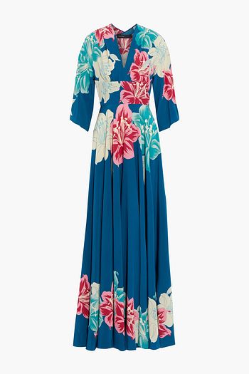 ETRO Floral-print silk crepe de chine maxi dress