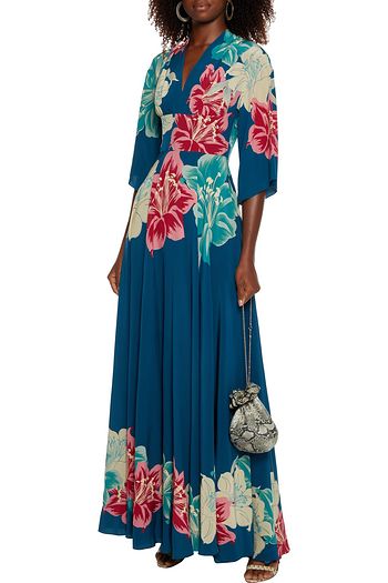 ETRO Floral-print silk crepe de chine maxi dress