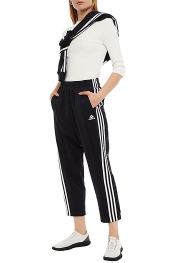 ADIDAS Printed cotton-blend jersey track pants