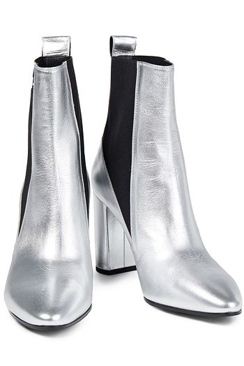 MSGM Metallic leather ankle boots