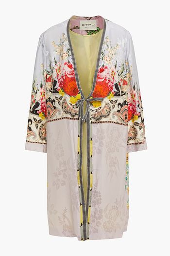 ETRO Printed satin-jacquard coat