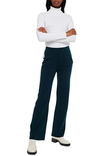 CORDOVA Striped merino wool-blend track pants