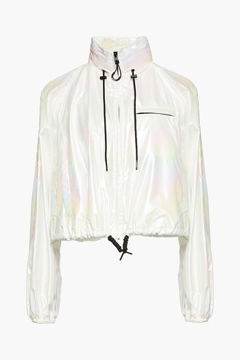 KENZO Cropped holographic shell jacket