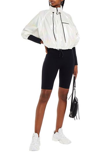 KENZO Cropped holographic shell jacket