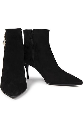 ROGER VIVIER Embellished nubuck ankle boots