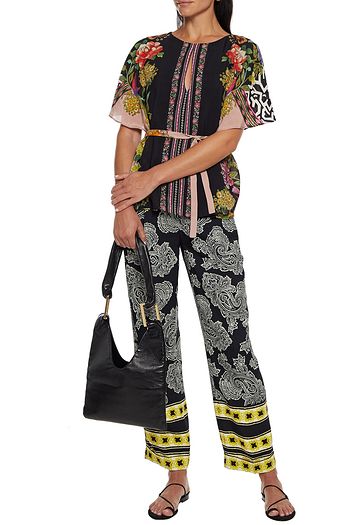 ETRO Printed twill straight-leg pants