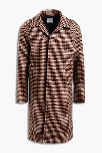 SANDRO Houndstooth wool coat