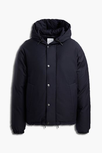 SANDRO Quilted twill down jacket