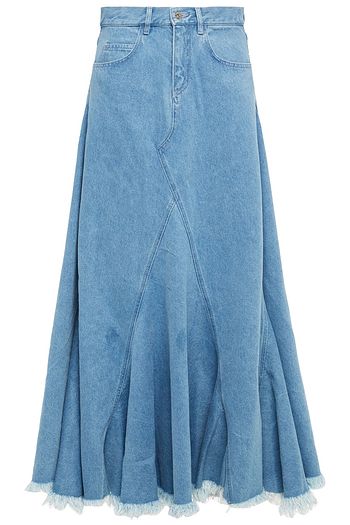 MARQUES' ALMEIDA Frayed denim maxi skirt