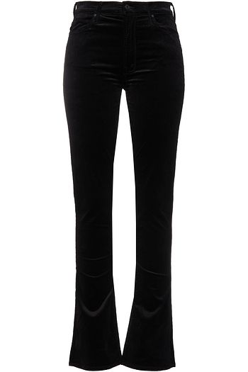 MOTHER The Runaway cotton-blend velvet flared pants
