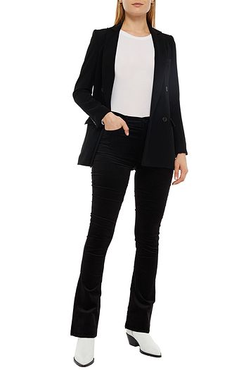 MOTHER The Runaway cotton-blend velvet flared pants