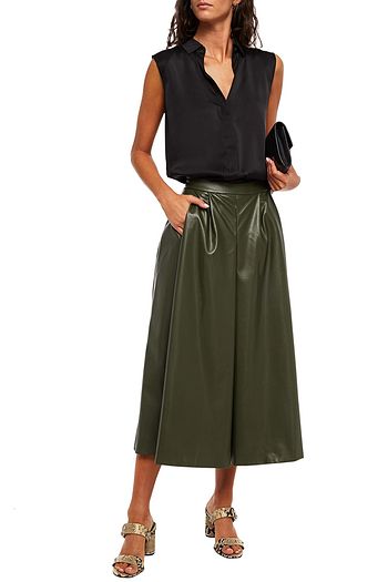 HUISHAN ZHANG Faux leather culottes