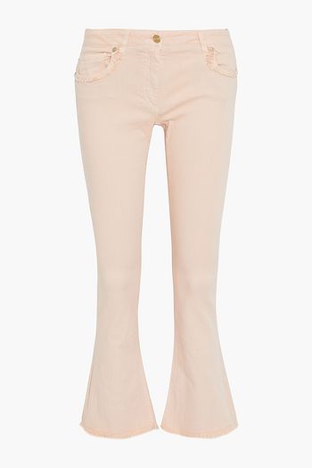 ETRO Frayed low-rise bootcut jeans