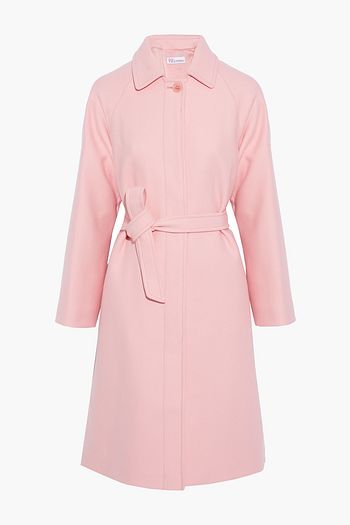 REDVALENTINO Belted wool-blend felt coat