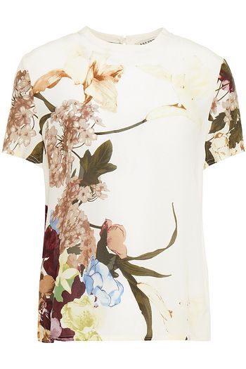 VALENTINO Oberteil aus Seiden-Georgette mit floralem Print