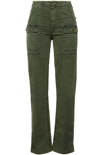 MOTHER The Rambler Patch Pocket cotton-blend gabardine straight-leg pants