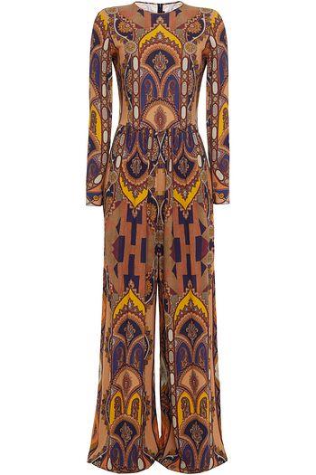 ETRO Pleated printed crepe jumpsuit