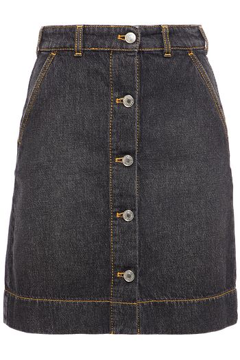 KENZO Embroidered denim mini skirt
