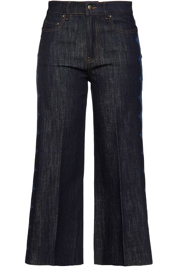 REDVALENTINO Cropped high-rise wide-leg jeans
