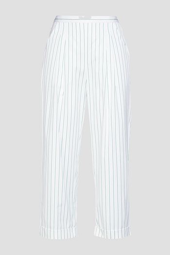 ERES Striped cotton-poplin wide-leg pants