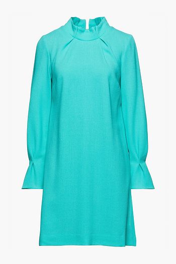 GOAT Elodie pleated wool-crepe mini dress