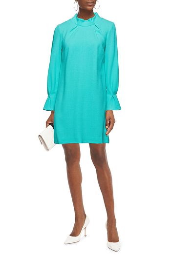 GOAT Elodie pleated wool-crepe mini dress