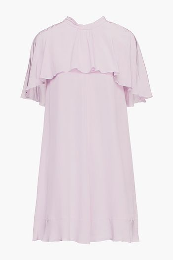 REDVALENTINO Ruffled silk crepe de chine mini dress