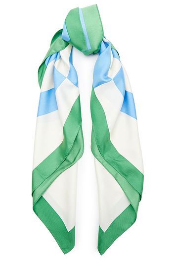 TORY BURCH Printed silk-twill scarf
