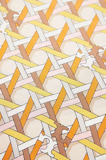 TORY BURCH Printed silk-twill scarf