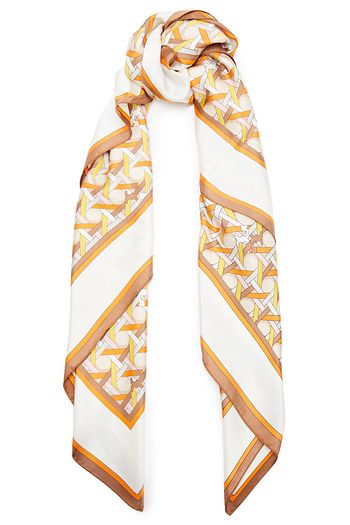 TORY BURCH Printed silk-twill scarf