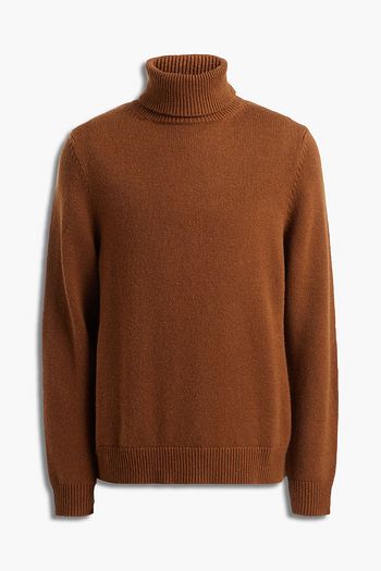 SANDRO Wool, yak and cashmere-blend turtleneck sweater