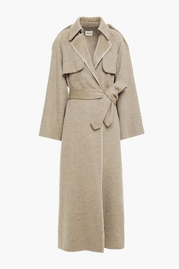 KHAITE Belted brushed felt coat